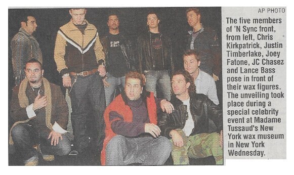 NSYNC / New York, NY (Madame Tussaud&#39;s) | Newspaper Photo | December 2002