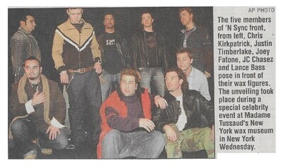 NSYNC / New York, NY (Madame Tussaud&#39;s) | Newspaper Photo | December 2002