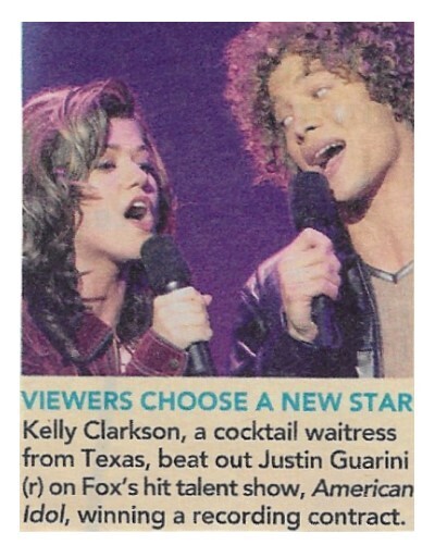 Clarkson, Kelly / Viewers Choose a New Star | Magazine Photo | September 2002 | with Justin Guarini