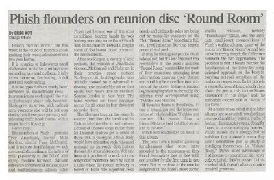 Phish / Phish Flounders On Reunion Disc &#39;Round Room&#39; | Newspaper Review | December 2002