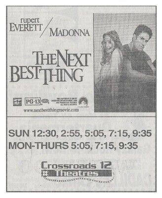 Madonna / The Next Best Thing (with Rupert Everett) | Newspaper Ad | 2000