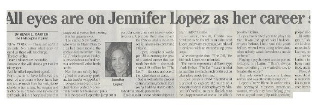 Lopez, Jennifer / All Eyes Are On Jennifer Lopez As Her Career Soars | August 2000