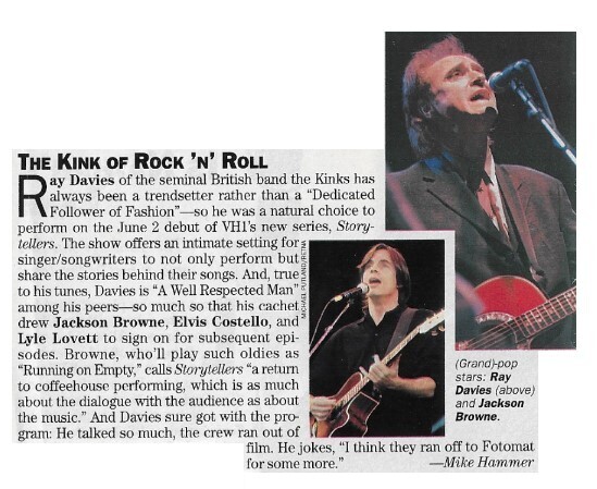 Kinks, The / The Kink of Rock &#39;N&#39; Roll | June 1996 | with Jackson Browne