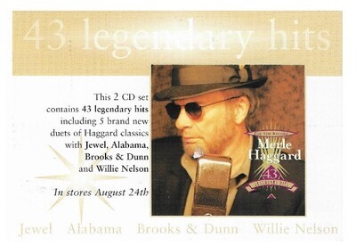 Haggard, Merle / 43 Legendary Hits | Postcard | 1999