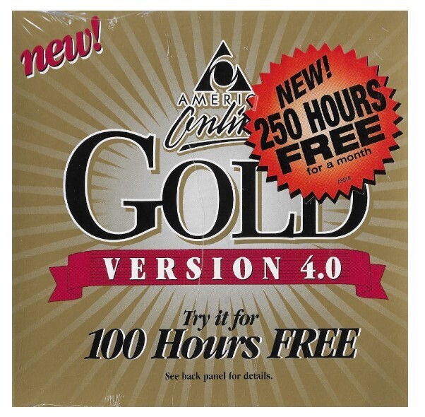 Vintage AOL CD Platinum Version 4.0 100 Free Hours!, Orig