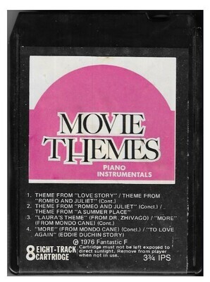 Uncredited Artists / Movie Themes - Piano Instrumentals | Fantastic F MT-1 | 8-Track Tape | 1976
