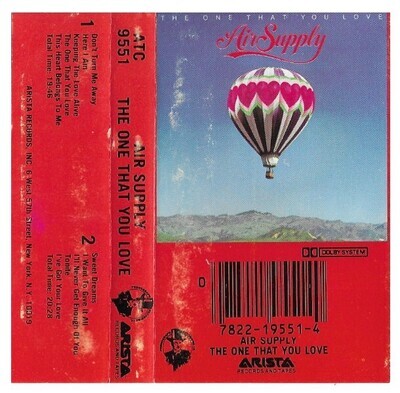 Air Supply / The One That You Love | Arista ATC-9551 | Cassette Insert | July 1981