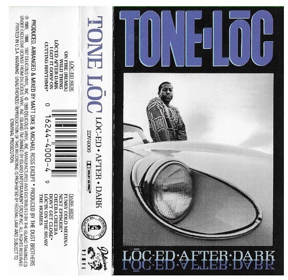 Tone-Loc / Loc-ed After Dark | Delicious Vinyl ZDV-4000 | Cassette Insert | January 1989