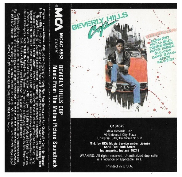 Various Artists / Beverly Hills Cop (Soundtrack) | MCA MCAC-5553 | Cassette Insert | 1984 | Eddie Murphy