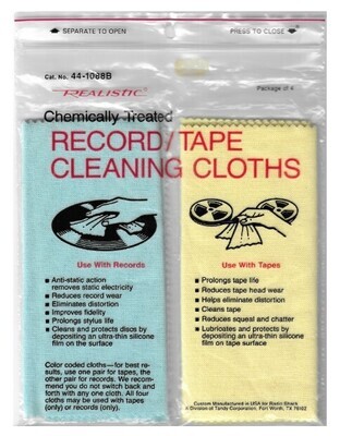Realistic / Record - Tape Cleaning Cloths | Package of 4