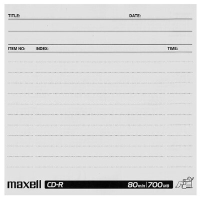 Maxell / CD-R Inlay Card | Type #4