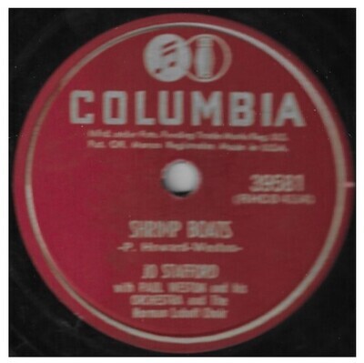 Stafford, Jo / Shrimp Boats | Columbia 39581 | 10 Inch Shellac Single (78 RPM) | 1951
