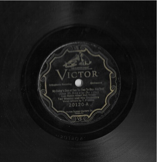 Weems, Ted / My Cutey&#39;s Due at Two To-Two To-Day | Victor 20120 | 10 Inch Shellac Single (78 RPM) | 1926