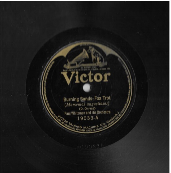 Whiteman, Paul / Burning Sands | Victor 19033 | 10 Inch Shellac Single (78 RPM) | May 1923