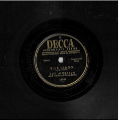 Lombardo, Guy / Blue Tango | Decca 28031 | 10 Inch Shellac Single (78 RPM) | 1952