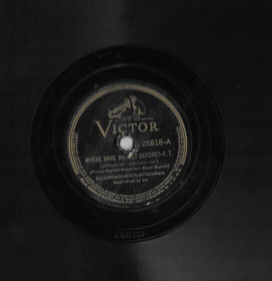 Lombardo, Guy / Where Have We Met Before? | Victor 25818 | 10 Inch Shellac Single (78 RPM) | April 1938