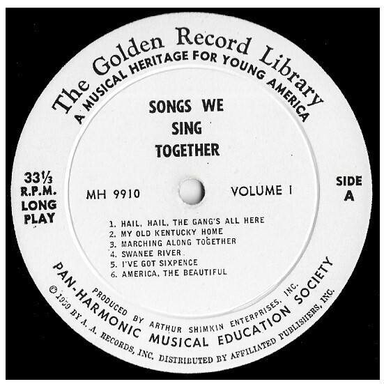 Uncredited Artists / Songs We Sing Together | The Golden Record Library ...