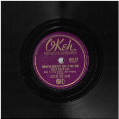 Hoosier Hot Shots / When the Lightnin&#39; Struck the Coon Creek Party Line | Okeh 06425 | 10 Inch Shellac Single (78 RPM) | October 1941