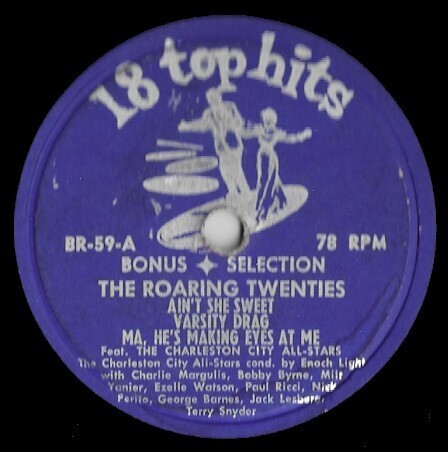 Charleston City All-Stars, The / The Roaring Twenties (18 Top Hits) | Waldorf BR-59 | 10 Inch Vinyl Album (78 RPM)