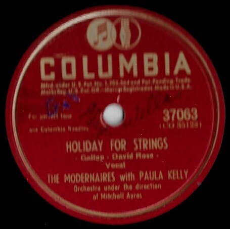 Modernaires, The (with Paula Kelly) / To Each His Own | Columbia 37063 | 10 Inch Shellac Single (78 RPM) | July 1946