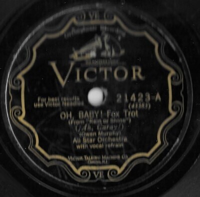 All Star Orchestra / Oh, Baby! | Victor 21423 | 10 Inch Shellac Single (78 RPM) | June 1928