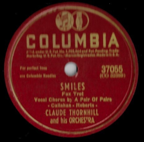 Thornhill, Claude / Smiles | Columbia 37055 | 10 Inch Shellac Single (78 RPM) | July 1946