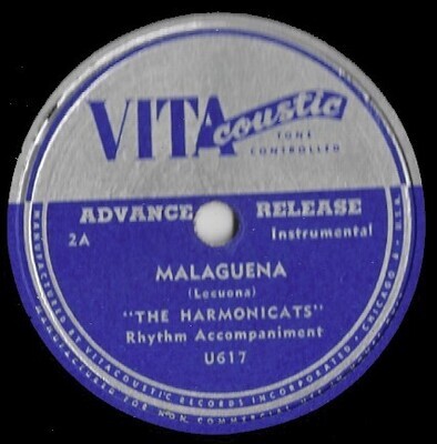 Harmonicats, The / Malaguena | Vitacoustic 2 | 10 Inch Vinyl Single (78 RPM) | April 1947 | Advance Release