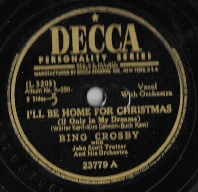 Crosby, Bing / I&#39;ll Be Home For Christmas | Decca 23779 | 10 Inch Shellac Single (78 RPM) | October 1947