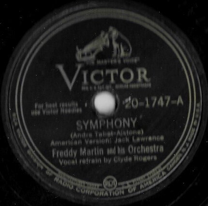 Martin, Freddy / Symphony | Victor 20-1747 | 10 Inch Shellac Single (78 RPM) | November 1945