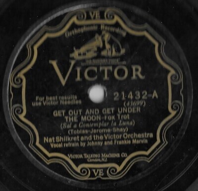 Shilkret, Nat / Get Out and Get Under the Moon | Victor 21432 | 10 Inch Shellac Single (78 RPM) | July 1928