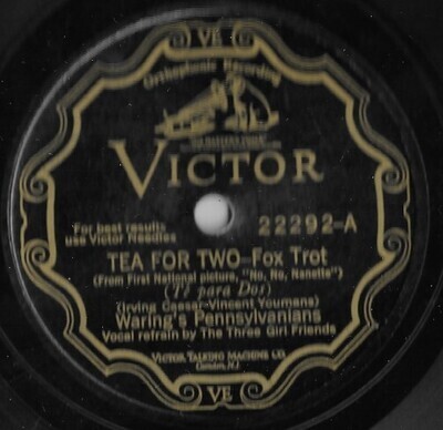 Waring&#39;s Pennsylvanians / Tea For Two | Victor 22292 | 10 Inch Shellac Single (78 RPM) | 1930