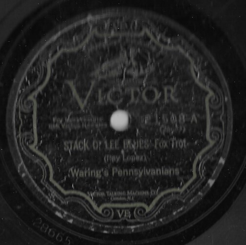 Waring&#39;s Pennsylvanians / Stack O&#39; Lee Blues | Victor 21508 | 10 Inch Shellac Single (78 RPM) | 1928