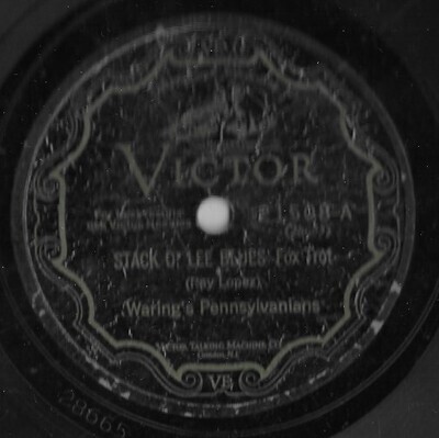 Waring&#39;s Pennsylvanians / Stack O&#39; Lee Blues | Victor 21508 | 10 Inch Shellac Single (78 RPM) | 1928