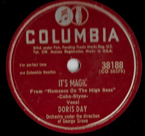 Day, Doris / It&#39;s Magic | Columbia 38188 | 10 Inch Shellac Single (78 RPM) | April 1948