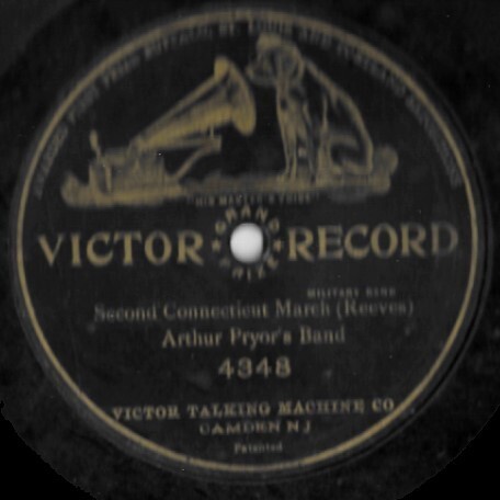 Pryor, Arthur (Band) / Second Connecticut March | Victor 4348 | 10 Inch Shellac Single (78 RPM) | 1-Sided | 1905