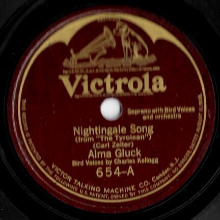 Gluck, Alma / Nightingale Song | Victrola 654 | 10 Inch Shellac Single (78 RPM)