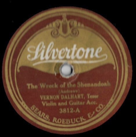 Dalhart, Vernon / The Wreck of the Shenandoah | Silvertone 3812 | 10 Inch Shellac Single (78 RPM) | 1926