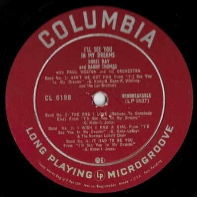 Day, Doris (+ Danny Thomas) / I&#39;ll See You In My Dreams | Columbia CL-6198 | 10 Inch Vinyl Album (33 RPM) | 1952