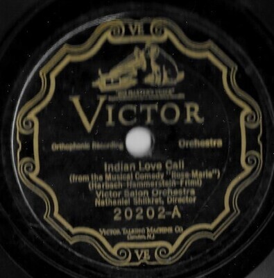 Victor Salon Orchestra / Indian Love Call | Victor 20202 (November 1926)