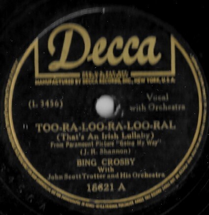 Crosby, Bing / Too-Ra-Loo-Ra-Loo-Ral | Decca 18621 (September 1944)