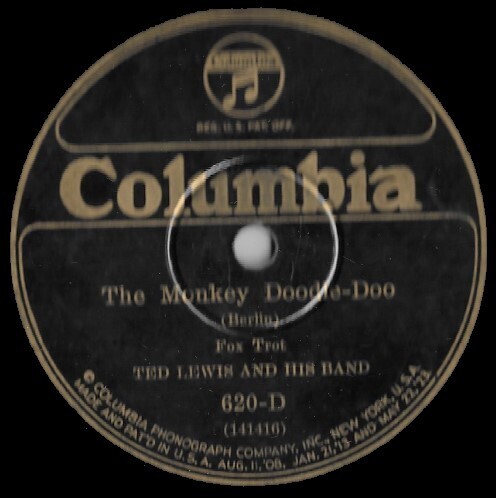 Lewis, Ted / The Monkey Doodle-Doo | Columbia 620-D | 10 Inch Shellac Single (78 RPM) | December 1925