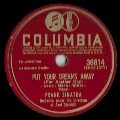 Sinatra, Frank / Put Your Dreams Away | Columbia 36814 | 10 Inch Shellac Single (78 RPM) | June 1945