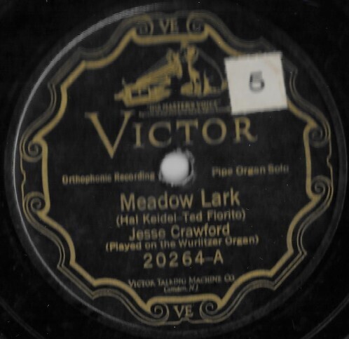 Crawford, Jesse / Meadow Lark | Victor 20264 (November 1926)