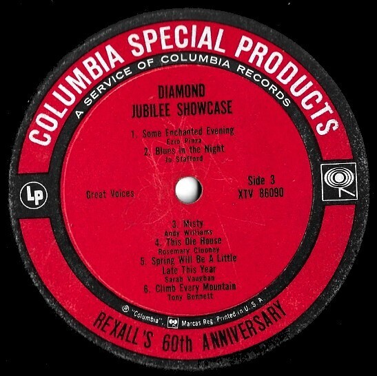 Various Artists / Diamond Jubilee Showcase | Columbia Special Products | 12 Inch Vinyl Album (33 RPM) | 1963