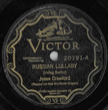Crawford, Jesse / Russian Lullaby | Victor 20791 (June 1927)