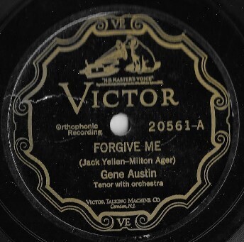 Austin, Gene / Forgive Me | Victor 20561 (May 1927)