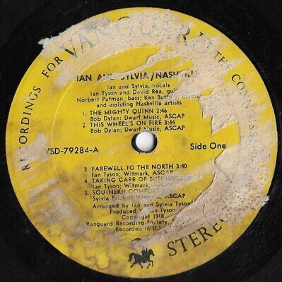Ian + Sylvia / Nashville | Vanguard VSD-79284 | 12 Inch Vinyl Album (33 RPM) | 1968