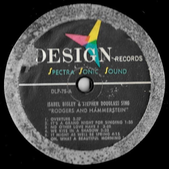 Bigley, Isabel (+ Stephen Douglass) / Sing Rodgers and Hammerstein | Design DLP-75 | 12 Inch Vinyl Album (33 RPM) | 1958