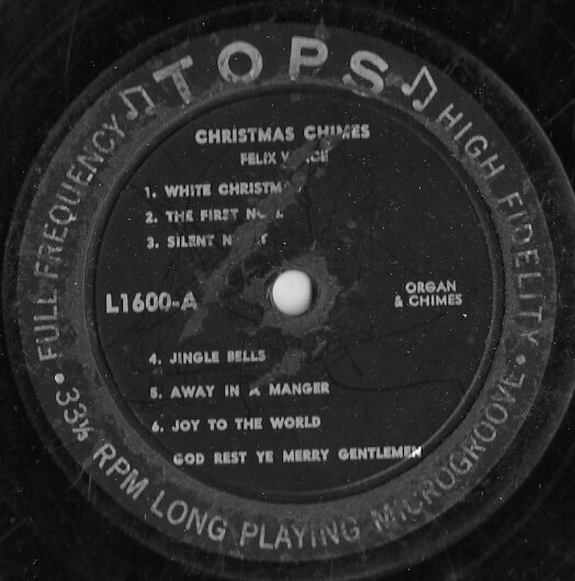 Vance, Felix / Christmas Chimes | Tops L-1600 | 12 Inch Vinyl Album (33 RPM) | 1957