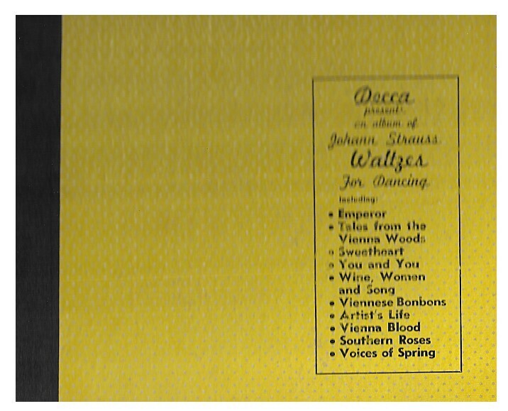 Horlick, Harry / Johann Strauss - Waltzes for Dancing | Decca 5 | 10 Inch Shellac Album Set (78 RPM) | 1938